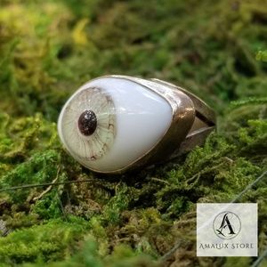 Realistic Green Evil Eye Ring